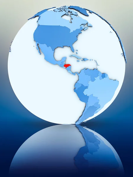 Honduras Blue Globe Reflective Surface Illustration — Stock Photo, Image