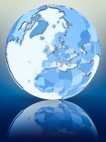 Holandia Blue Globe Powierzchni Odbijającej Ilustracja — Zdjęcie stockowe