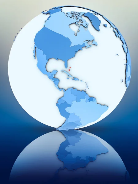 Bahamas Blue Globe Reflective Surface Illustration — Stock Photo, Image