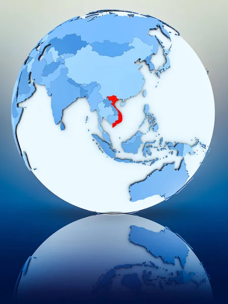 Βιετνάμ Μπλε Πλανήτη Σχετικά Αντανακλαστική Επιφάνεια Απεικόνιση — Φωτογραφία Αρχείου