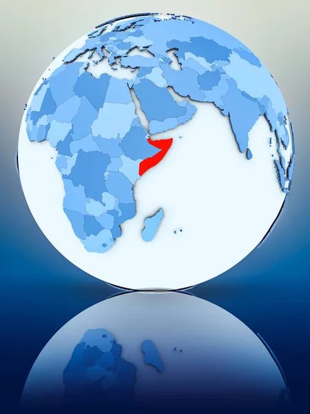 Сомалі Синій Глобусом Поверхні Відбиває Ілюстрація — стокове фото