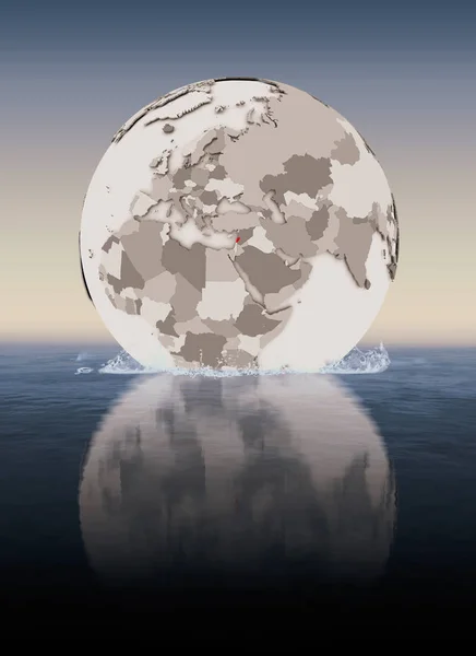 Lebanon Red Globe Floating Water Illustration — Stock Photo, Image