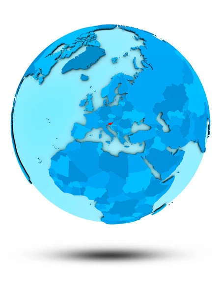 Eslovênia Globo Azul Isolado Fundo Branco Ilustração — Fotografia de Stock