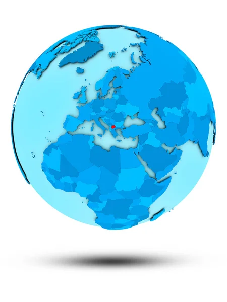 Македонія Синій Земної Кулі Ізольовані Білому Тлі Ілюстрація — стокове фото