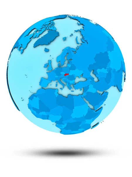 Словаччина Синій Земної Кулі Ізольовані Білому Тлі Ілюстрація — стокове фото