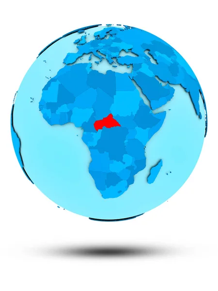 Centraal Afrika Blauwe Wereldbol Geïsoleerd Een Witte Achtergrond Illustratie — Stockfoto