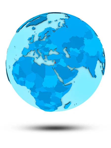 Lebanon Blue Globe Isolated White Background Illustration — Stock Photo, Image