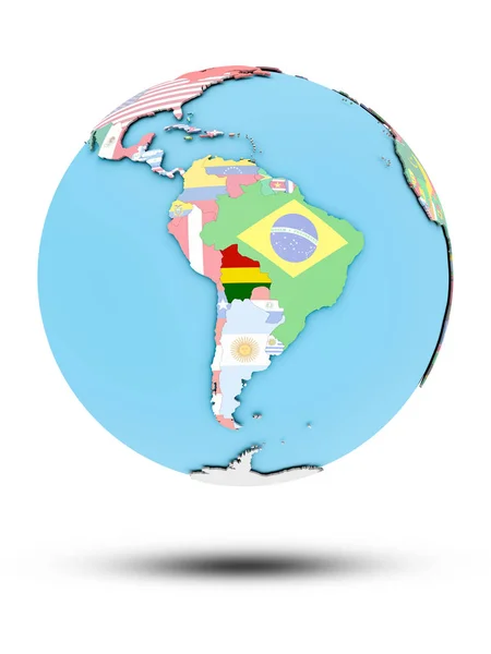 Globo com o mapa do mundo.