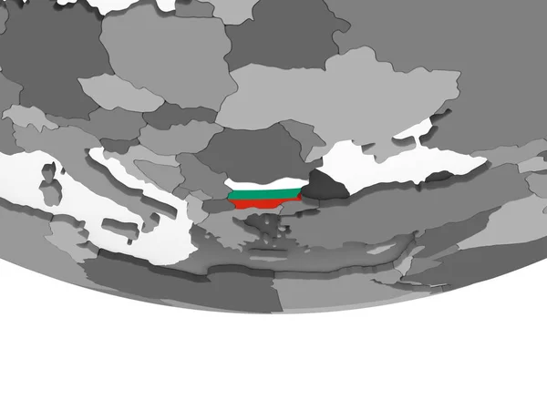 플래그로 세계에 불가리아입니다 일러스트 — 스톡 사진