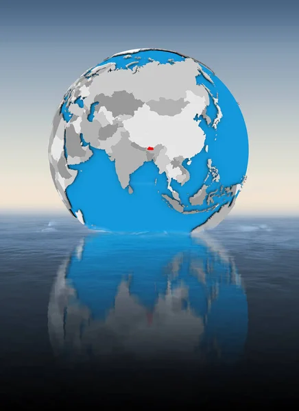 Bhutan Globe Floating Water Illustration — Stock Photo, Image