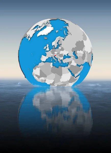 Slovenien Globen Som Flyter Vatten Illustration — Stockfoto
