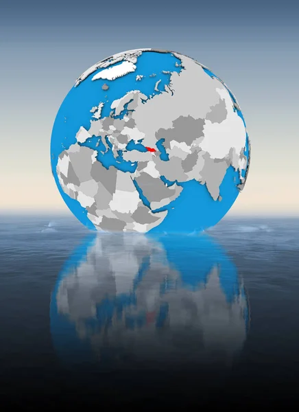 Georgien Globen Som Flyter Vatten Illustration — Stockfoto