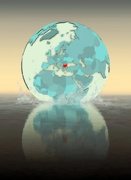 Болгарія Глобус Хлюпалися Воду Ілюстрація — стокове фото