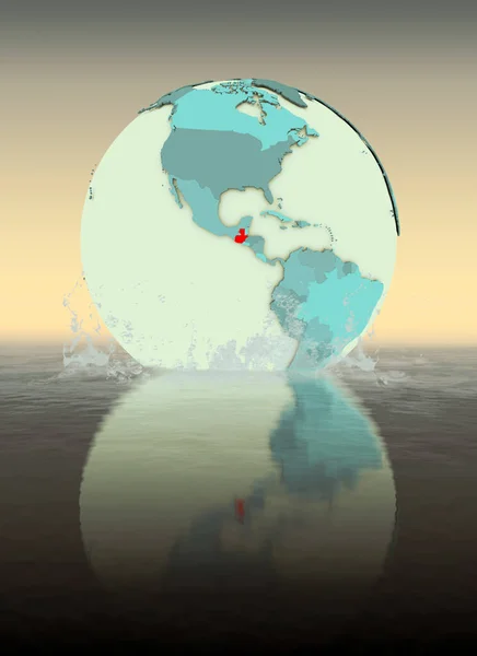 Гватемала Глобус Хлюпалися Воду Ілюстрація — стокове фото