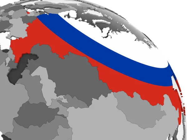 플래그로 세계에 러시아입니다 일러스트 — 스톡 사진