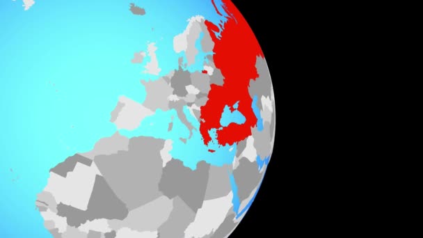Zamknięcie Krajach Bsec Proste Globus Polityczny Ilustracja — Wideo stockowe