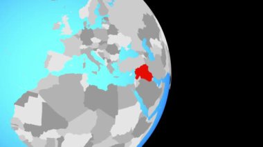 İslam devleti üzerinde son olarak basit siyasi dünya üzerinde. 3D çizim.