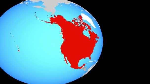 単純な政治的世界の Nafta 加盟国の実態に迫る イラストレーション — ストック動画