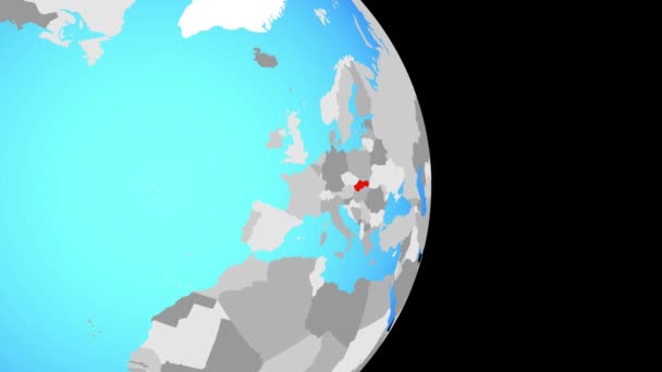Rapproche Slovaquie Sur Simple Globe Politique Illustration — Video