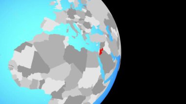 Jordan üzerinde son olarak basit siyasi dünya üzerinde. 3D çizim.