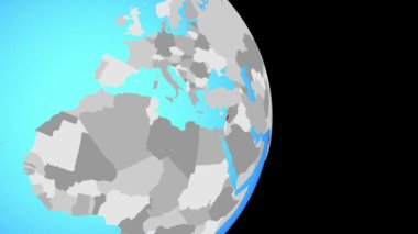 Kapanışta Lübnan üzerinde basit siyasi dünya üzerinde. 3D çizim.