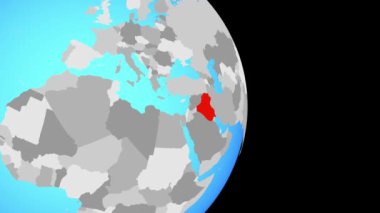 Irak konusunda son olarak basit siyasi dünya üzerinde. 3D çizim.