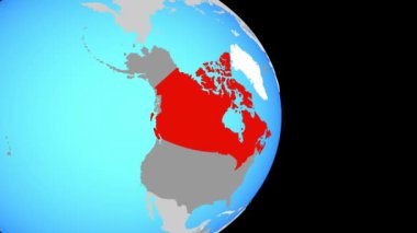 Amerika Birleşik Devletleri son olarak basit siyasi dünya üzerinde. 3D çizim.