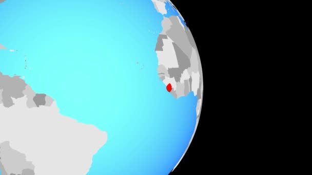 접근에 시에라 리온에 간단한 정치적인 세계에 일러스트 — 비디오