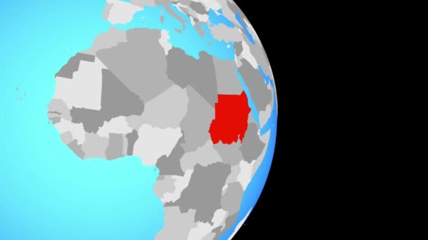 在简单的政治世界上接近苏丹 — 图库视频影像