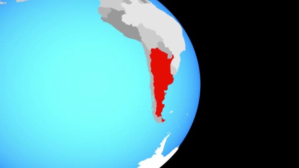 닫는에서 아르헨티나에 간단한 정치적인 세계에 일러스트 — 비디오