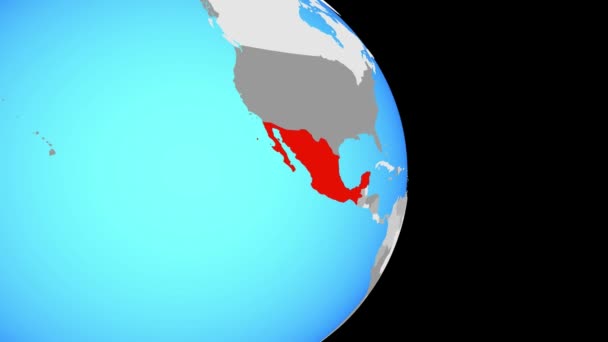 Κλείσιμο Στο Μεξικό Απλή Πολιτική Σφαίρα Απεικόνιση — Αρχείο Βίντεο