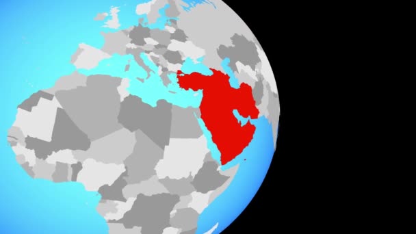 Зум в Западную Азию — стоковое видео