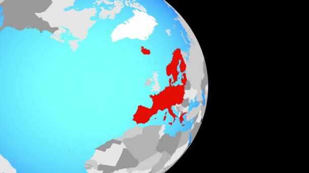 Schengen alanı üyelerine zoom — Stok video