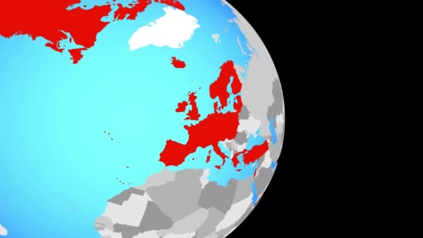 Zoom auf oecd europäische Mitglieder — Stockvideo