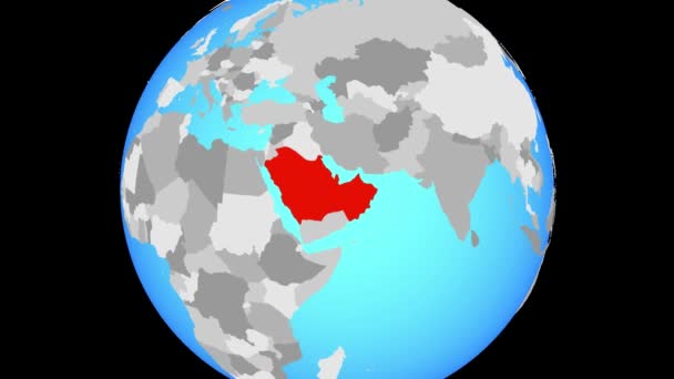 Změní Zvětšení Ccasg Zemí Modré Politické Globe Obrázek — Stock video
