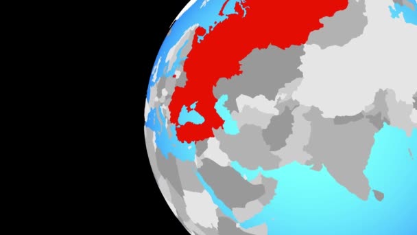 Fekete Tengeri Térségben Kék Politikai Földgömb Kering Világ Minden Tájáról — Stock videók