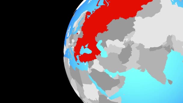 Bsec Országok Kék Politikai Földgömb Kering Világ Minden Tájáról Berreg — Stock videók