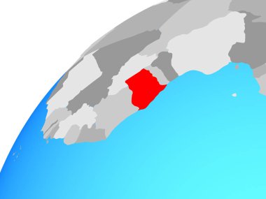 Gana dünya üzerinde. 3D çizim.