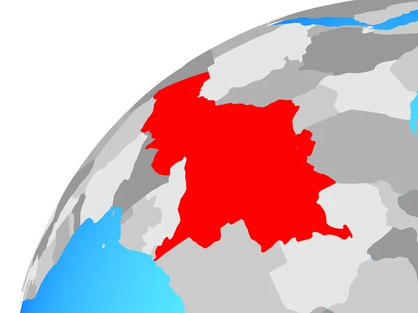 Zentralafrika Auf Dem Globus Illustration — Stockfoto