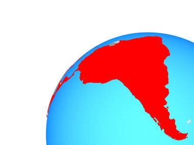 Latin Amerika dünya üzerinde. 3D çizim.