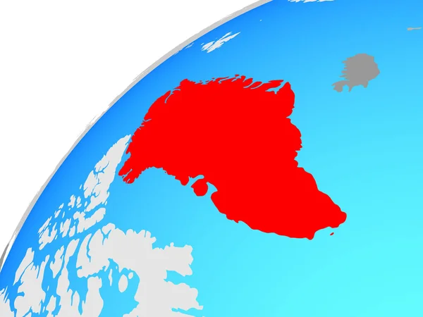格陵兰在地球上 — 图库照片