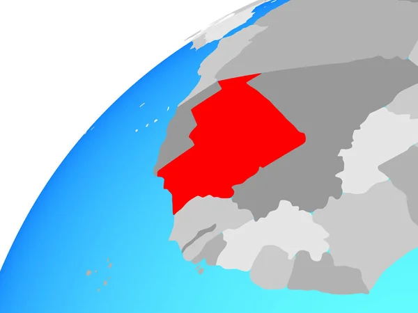 Mauritanië Wereldbol Illustratie — Stockfoto