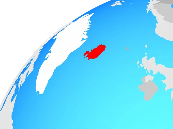 Island Auf Dem Globus Illustration — Stockfoto