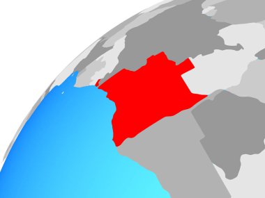 Angola kürede. 3B illüstrasyon.