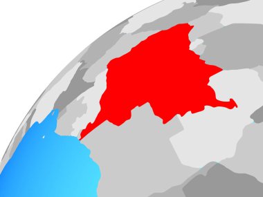 Kongo Globe dem mümessili. 3D çizim.