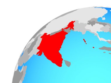 Hindistan Globe. 3D çizim.