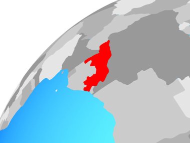 Kongo dünyaya yayıldı. 3B illüstrasyon.