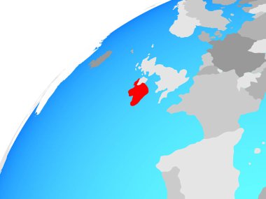 İrlanda'da dünya. 3D çizim.