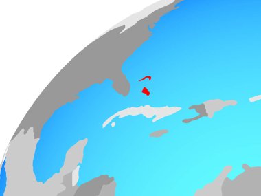 Bahamalar dünya üzerinde. 3D çizim.