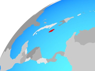 Jamaika dünya üzerinde. 3D çizim.